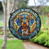 Dachshund Wirehaired Memorial Stained Glass Effect Suncatcher